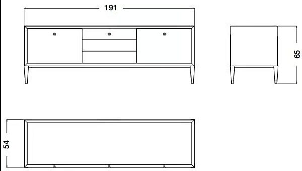 Marble and Wooden TV Cabinet Eclipse CPRN HOMOOD E219 factory CPRN HOMOOD from Italy. Foto №2