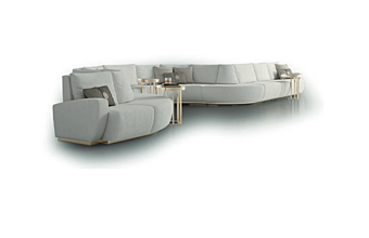 Curved sectional sofa Dune Bizzotto Italia