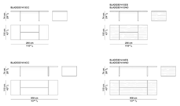 Rectangular wooden meeting table Blade i 4 Mariani factory i 4 Mariani from Italy. Foto №9
