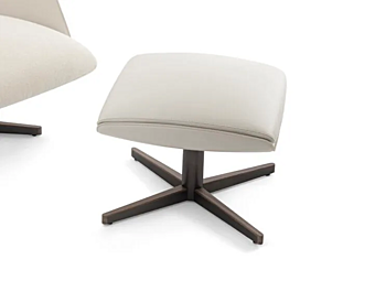 Swivel footstool with 4 spoke base GIORGETTI Clori