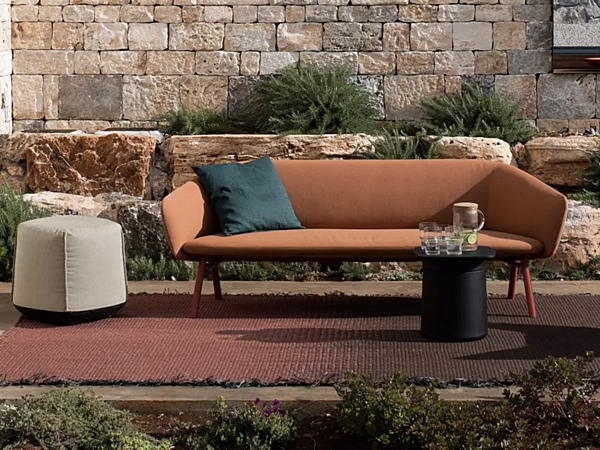 Garden Sofa with Soft Backrest Sunbrella Kristalia Tuile factory Kristalia from Italy. Foto №5