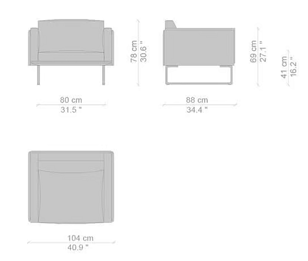 Upholstered fabric armchair with armrests CASSINA Collection 8 factory CASSINA from Italy. Foto №3