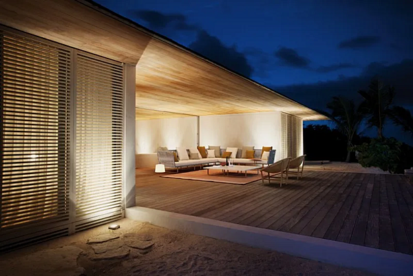 Modular 2-Seater Garden Sofa with Fabric Upholstery KETTAL Bitta factory KETTAL from Italy. Foto №7