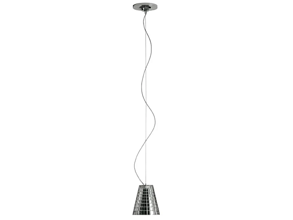 Glass pendant lamp Flow Halogen Fabbian factory Fabbian from Italy. Foto №3
