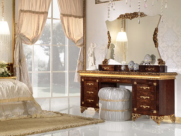 Dressing Table Grand Royal A.R. Arredamenti Wood with Mirror 480 factory A.R.ARREDAMENTI SRL from Italy. Foto №2