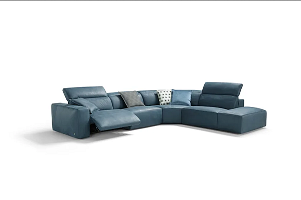 Corner Recliner Modular Leather Sofa Beverly Egoitaliano factory Egoitaliano from Italy. Foto №8