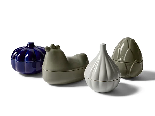 Glossy Enamelled Ceramic Storage Box Taac Chicken CASSINA factory CASSINA from Italy. Foto №2