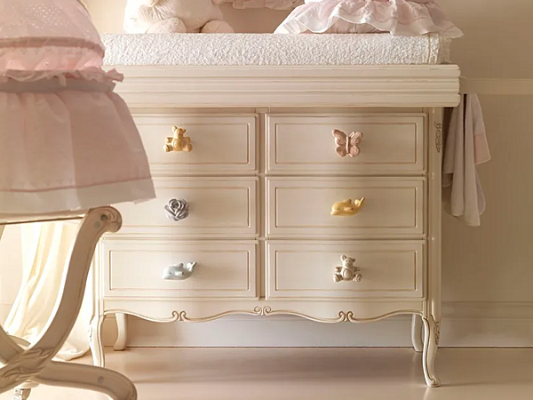 Wooden chest of drawers with changing table Savio Firmino 3350 3350CAS factory SAVIO FIRMINO from Italy. Foto №2