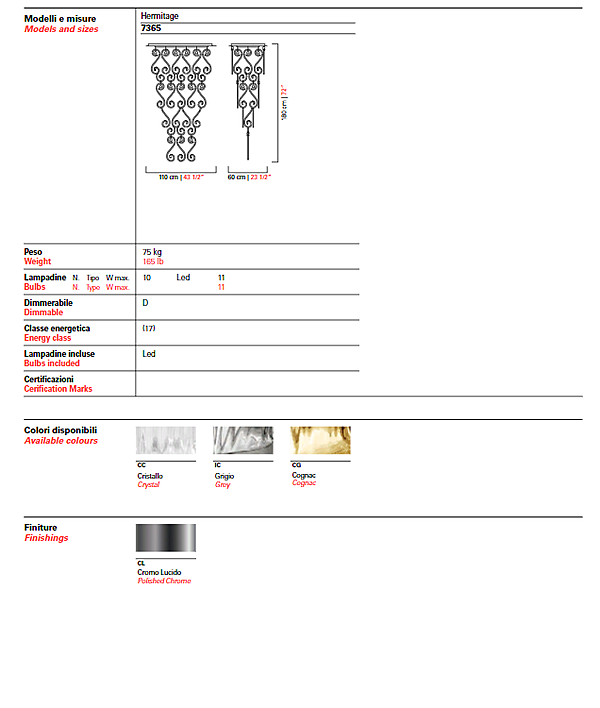 Chandelier Barovier&Toso Hermitage 7365 factory Barovier&Toso from Italy. Foto №8