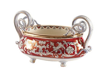 Ceramic Centerpiece Lustro Rubino L'Antica Deruta LR/1188/40