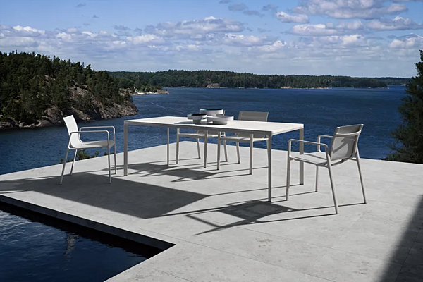 Rectangular Marble Garden Table KETTAL Park Life factory KETTAL from Italy. Foto №7