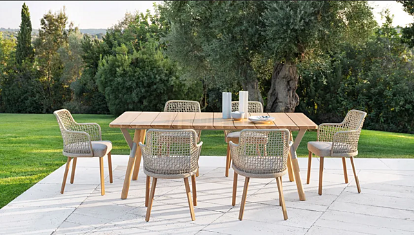 Teak garden table Link VARASCHIN factory VARASCHIN from Italy. Foto №3