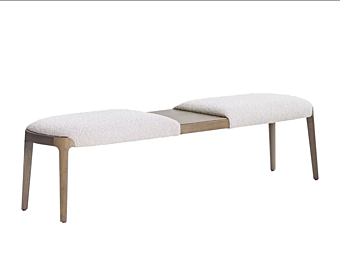 Upholstered fabric bench Potocco Velis 942 O1 942/O1 factory POTOCCO from Italy