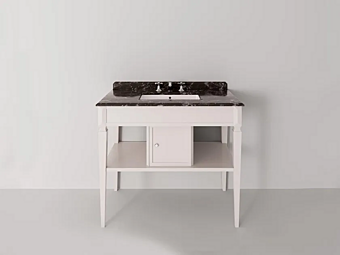 Floor standing wooden console sink with doors and integrated washbasin Park Avenue Charlene PKRCHARLENE1