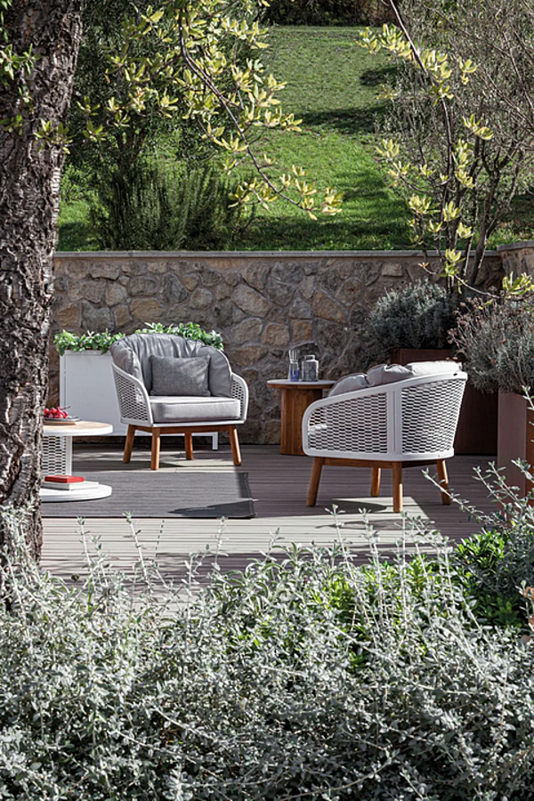 Fabric garden armchair with armrests Atmosphera Cyrano CYR.PL factory ATMOSPHERA from Italy. Foto №7