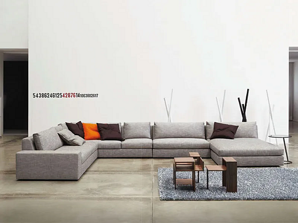 Sectional sofa fabric LIGNE ROSET Exclusif factory LIGNE ROSET from Italy. Foto №1