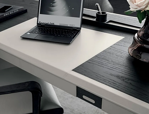 Wooden executive desk with drawers I 4 Mariani Noah factory i 4 Mariani from Italy. Foto №12