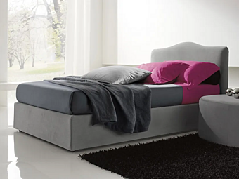 Full size upholstered bed with soft back Duomo Design Fiaba factory Duomo Design from Italy