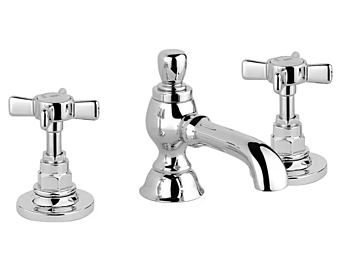 3 Hole Steel Bidet Tap with Individual Rosettes Gaia Mobili Victoria factory GAIA from Italy