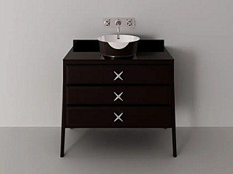 Floor standing vanity unit with drawers wood and glass Park Avenue Sophia 1A PKRSOPHIA1A