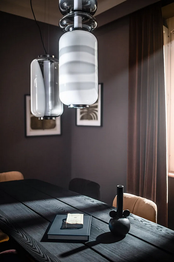 Pendant lamp Haiku BAXTER metal with glass shade factory BAXTER from Italy. Foto №4
