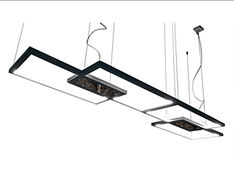 Metal pendant lamp Link by CORTEZARI 1463 factory CORTE ZARI from Italy