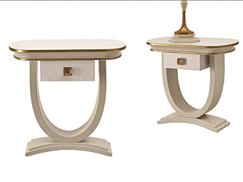 Wooden bedside table with drawers A.R. Arredamenti Oliver OL86 factory AR Interiors from Italy