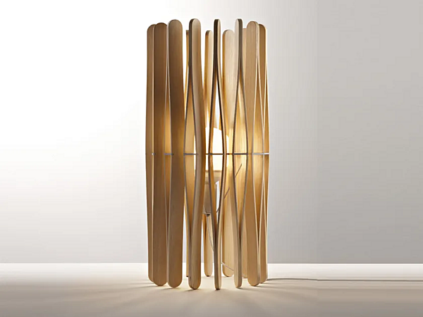 Wooden table lamp Fabbian Stick Collection factory Fabbian from Italy. Foto №1