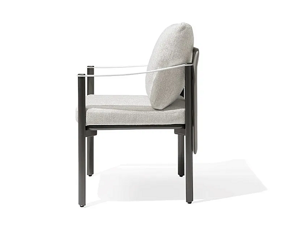 Garden fabric easy chair with armrests GIORGETTI Aldia 91070, 91071 factory GIORGETTI from Italy. Foto №3