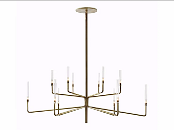 LED Dimmable Brass Chandelier Epsilon Gallotti&Radice LED Dimmable Brass Chandelier Epsilon Gallotti&Radice factory Gallotti & Radice from Italy