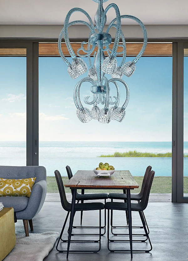 Chandelier Barovier&Toso Quadri 5718/12 factory Barovier&Toso from Italy. Foto №8