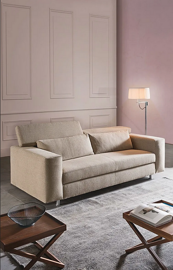 Sofa bed with removable cover fabric or leather VIBIEFFE 2900 Open factory VIBIEFFE from Italy. Foto №3