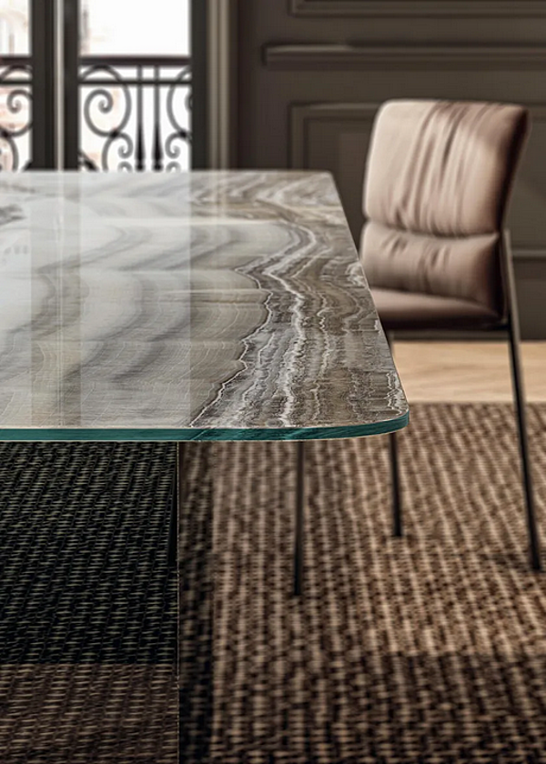 Rectangular glass dining table Air Soft LAGO 2205x 2205X factory LAGO from Italy. Foto №2