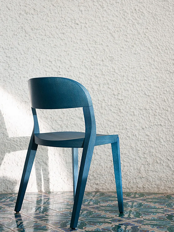 Stackable wooden chair Minima 949 Potocco 949 factory POTOCCO from Italy. Foto №8