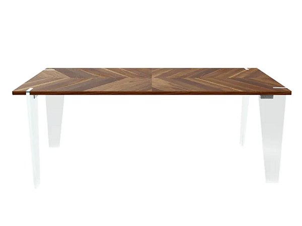 Rectangular walnut table Sospeso B 174 DALE factory DALE from Italy. Foto №1