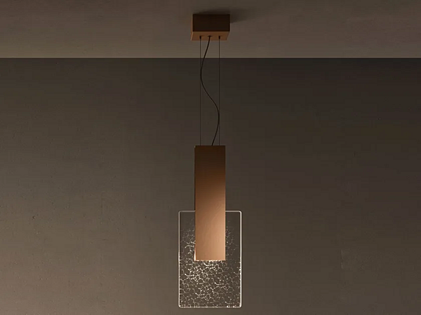 Pendant lamp Amulette Fabbian glass modern design factory Fabbian from Italy. Foto №1