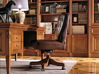 Swivel leather armchair with castors Martini Interiors Incontri Swivel leather armchair with castors Martini Interiors Incontri factory MARTINI INTERIORS from Italy