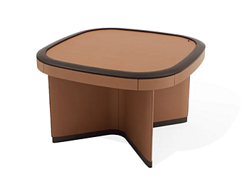 Square Leather Game Table Flamingo GIORGETTI 73200