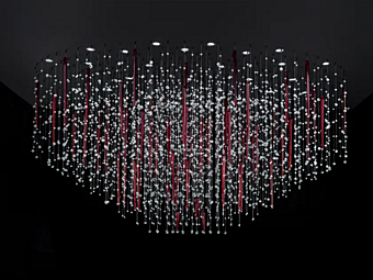 LED Crystal Pendant Lamp Euroluce Lampadari Riflessi Ellipse Project factory EUROLUCE LAMPADARi from Italy