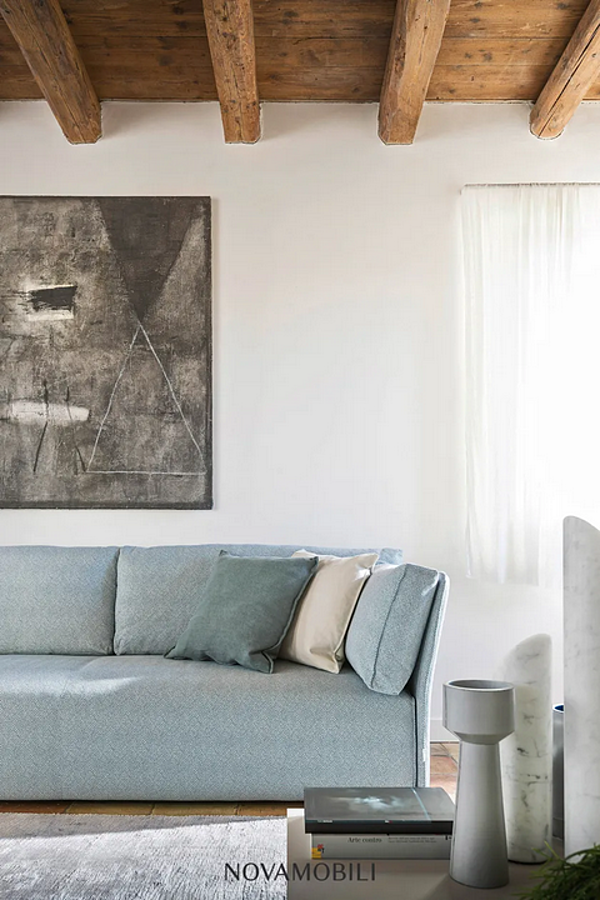 Modular sofa with upholstered back NOVAMOBILI Smuk Sofa factory NOVAMOBILI from Italy. Foto №5