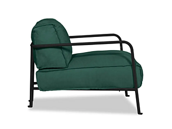 Leather armchair with soft back BAXTER Bruxelles factory BAXTER from Italy