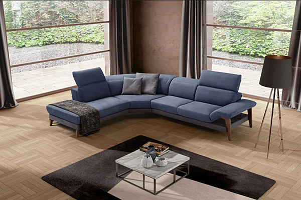 Corner leather sofa Meriem Egoitaliano factory Egoitaliano from Italy. Foto №3