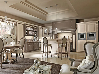 Kitchen with island Tosca by Martini Interiors factory MARTINI INTERIORS from Italy