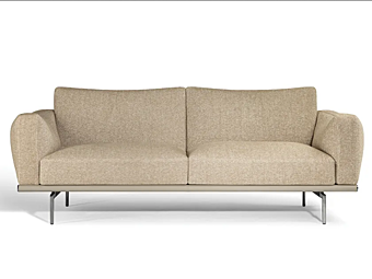 Two-Seater Fabric Sofa with Soft Back POLTRONA FRAU Happy Jack factory POLTRONA FRAU from Italy