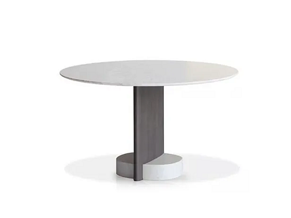 Round Carrara Marble and Ash Table Potocco SYN 956 TC 956/TC factory POTOCCO from Italy. Foto №4