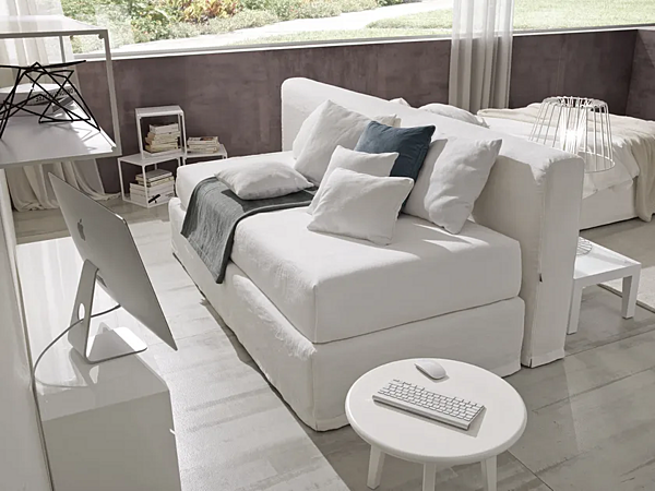 Storage bed with upholstered back panel Duomo Design Wonder factory Duomo Design from Italy. Foto №2