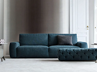 Three-Seater Fabric Sofa Johnny BertO factory BertO from Italy