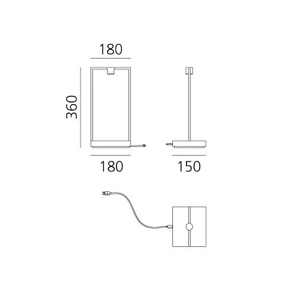 Cordless table lamp Curiosity Artemide factory Artemide from Italy. Foto №6