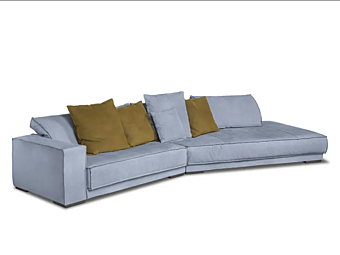 Sofa with upholstered back fabric Budapest Soft BAXTER factory BAXTER from Italy