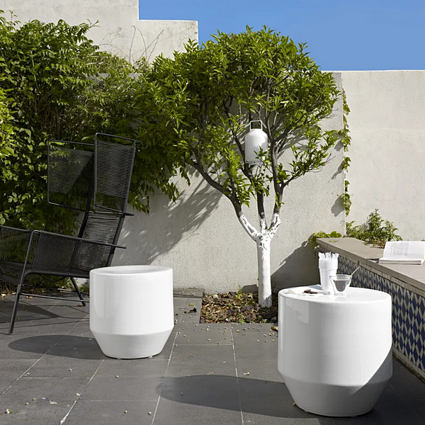 Round Glazed Porcelain Stoneware Garden Side Table LIGNE ROSET Soixante 3 11250220 factory LIGNE ROSET from Italy. Foto №2